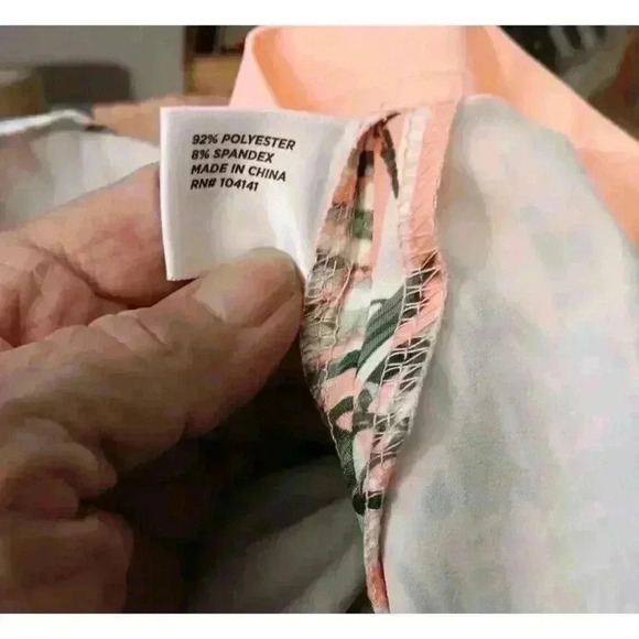 Lady Hagan (12)‎ Peach/Green Tropical Print Athletic TennisGolf Skort Women's - Picture 9 of 9